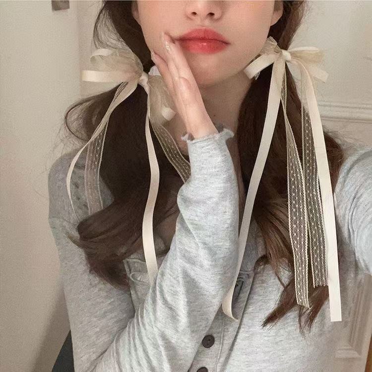 Dulce chica techo ~ Cinta dulce, lazo, cinta, horquilla, cabello trenzado, pinza de pico de pato, accesorios para el cabello, horquilla, puesto de un yuan