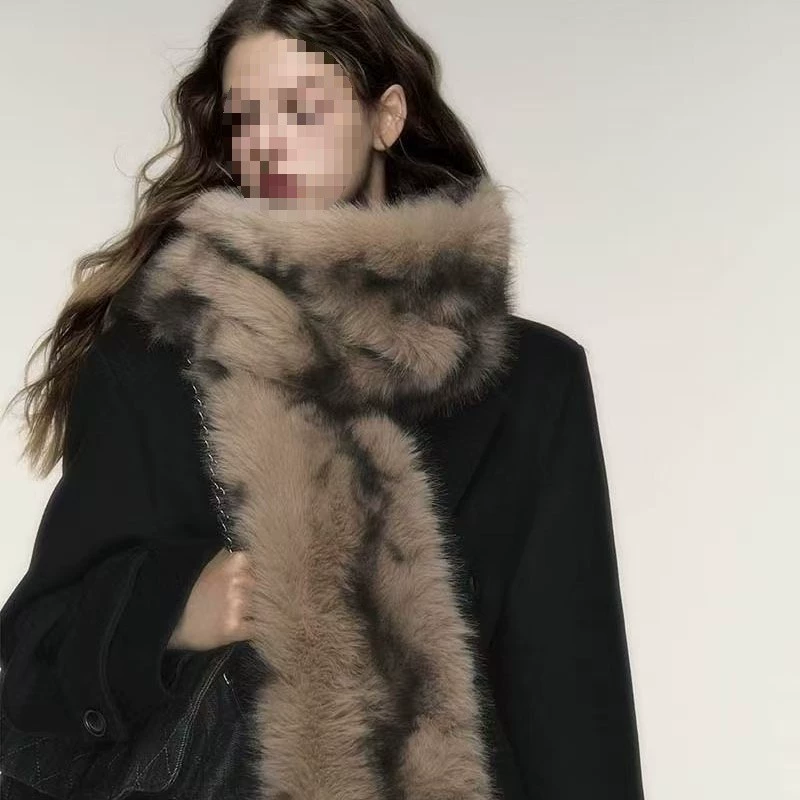 Ретро ленивый зимний теплый шерстяной шарф модный дикий шарф