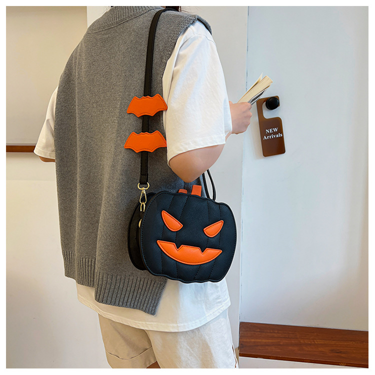 Halloween Funny Pumpkin 2023 Nuova borsa da donna monospalla Moda Contrasto colore Creatività personalizzata Alla moda_voghion.com