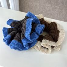 欧美新款秋冬海马毛线针织双层大肠发圈女大肠圈气质扎头发绳头绳