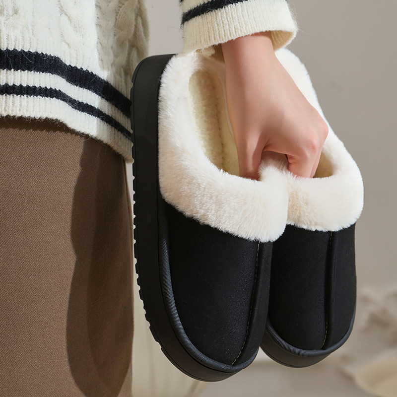 Zapatillas de peluche nuevas zapatillas de algodón de invierno anti-deslizante de invierno para mujeres y hombres. image 22