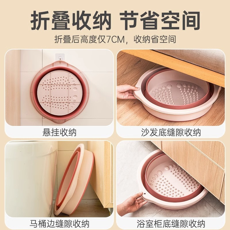 可折叠泡脚桶家用便携式收纳泡脚盆保温*1个|undefined