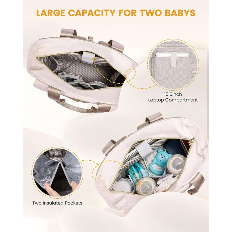 Amazon nueva bolsa de pañales, mochila de mamá con bolsillo aislante, bolsa de pañales, bolsa de mano con caja de tetas