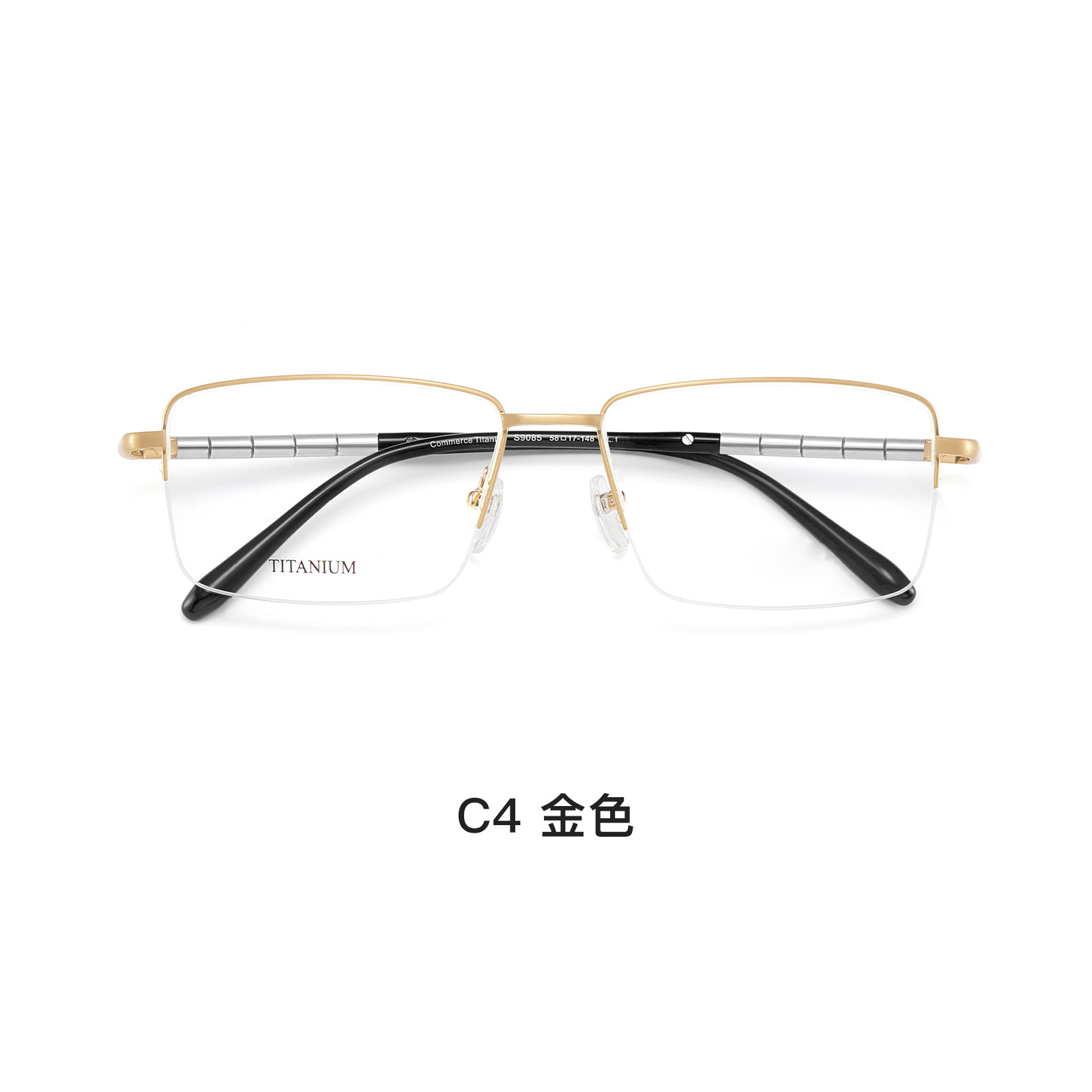 Lujo ligero de lujo de lujo de trabajo hombre puro titanio gafas de marco elástico gafas de titanio anti-deformación se puede asignar grados Danyang lote