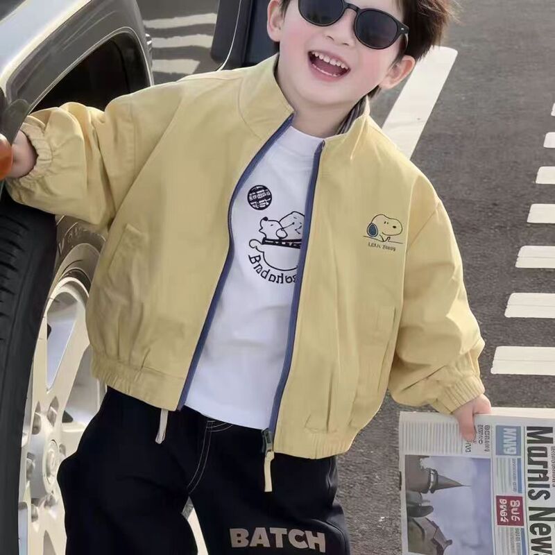 Children's Jacket 2026 Spring and Autumn New Style Boys' Reversible Jacket Baby Toddler Plaid Jacket Coat