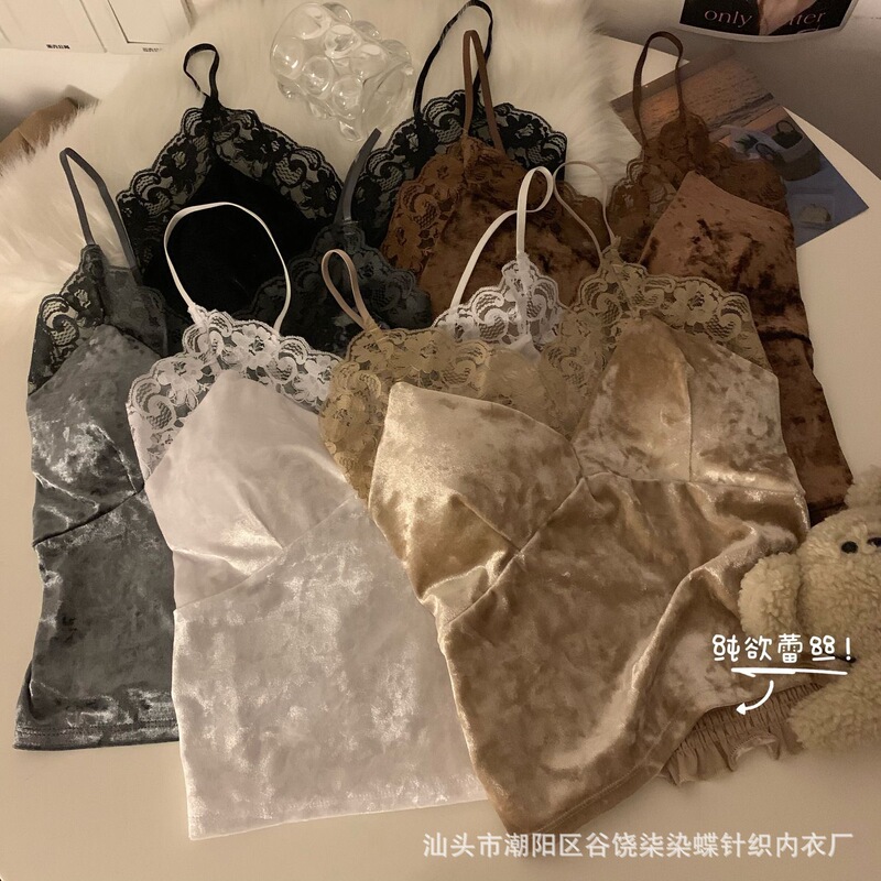 ギャルレースはフランスのベルベットのストラップのベストをつなぎ合わせて、女性は胸パッドの美背を持って身を修めて痩せて純粋に底の上着を作りたいです。|undefined