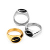 DAYHAO Trend ring stainless steel for leisure hip-hop style, European style