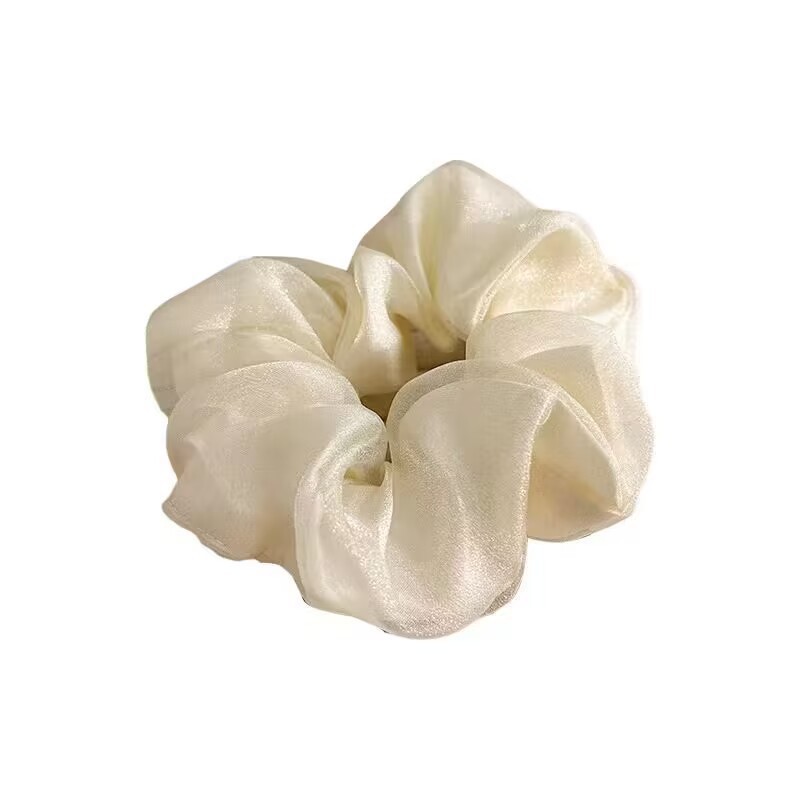 Elegantes Großes Haargummi Aus Mesh Schlichtes Haaraccessoire_voghion.com