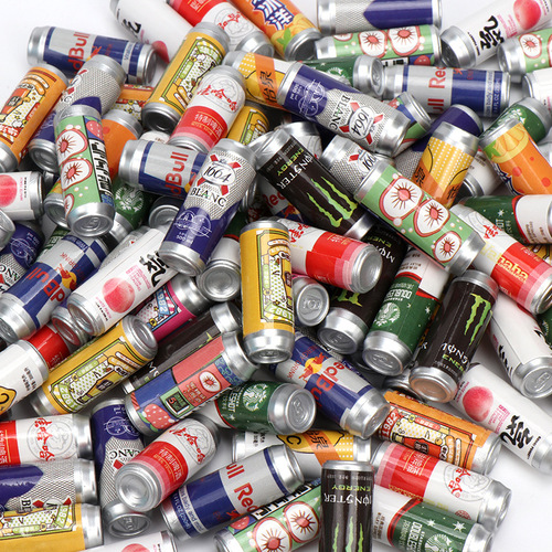 Toy house mini beverage bottle simulated 3D supermarket miniature edible snack display DIY hair clip model