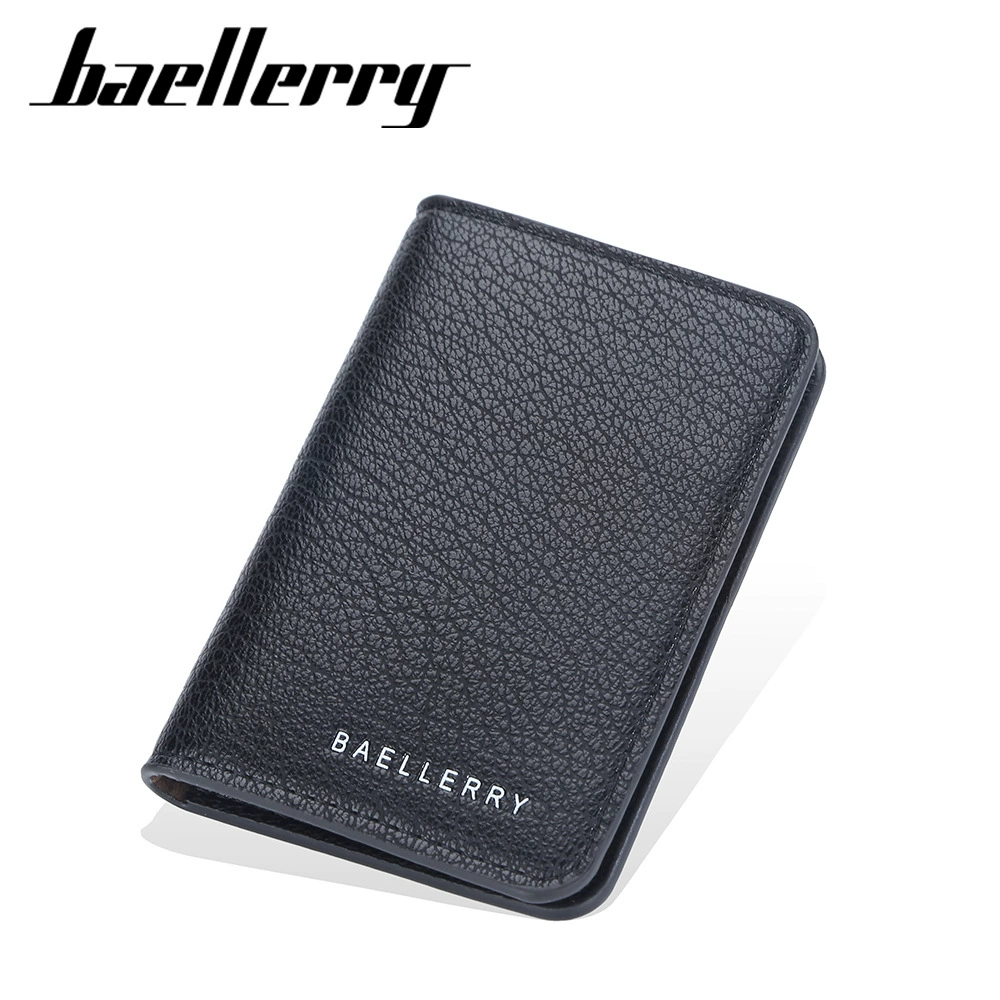 Мужской кардхолдер BAELLERRY тонкий корейский вариант с тиснением под личи, мультикард, портмоне для наличных и карт, простой деловой зажим для карт