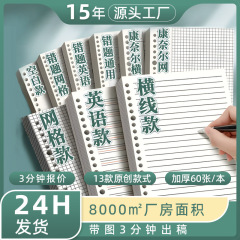 单色替芯本子孔活页替芯克道林纸活页本内芯笔记本替芯