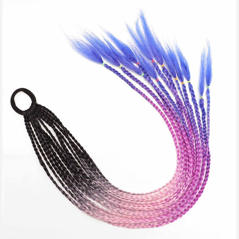 Fábrica al por mayor color trenza peluca hembra hip hop gradiente teñido trenza color de trenza sucia trenza cola de caballo