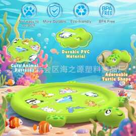新款乌龟洒水器加厚环保PVC充气儿童喷水垫草地戏水玩具