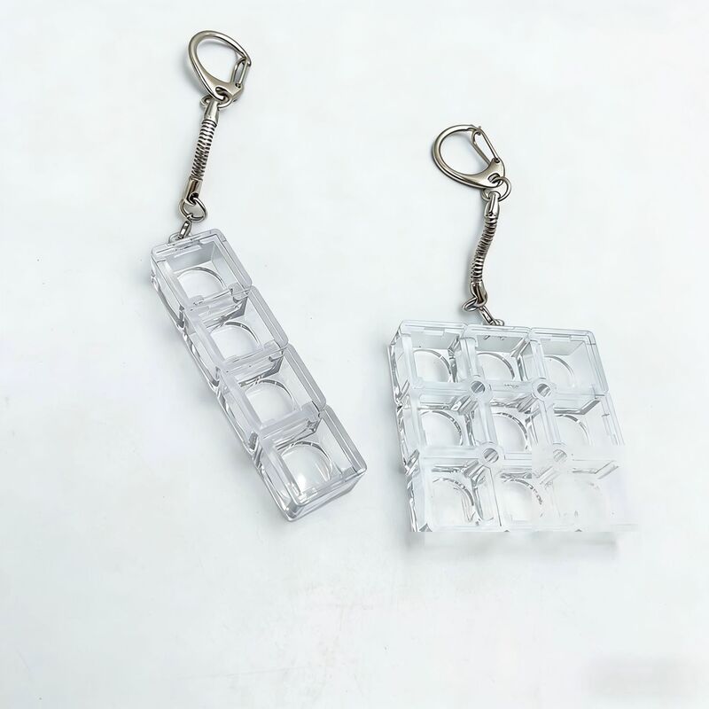 Cross-Border Pc Axis Tester Stress-Relief Mechanical Keyboard Base Storage Cover Fully Transparent Keyboard Stress-Relief Toy Keychain