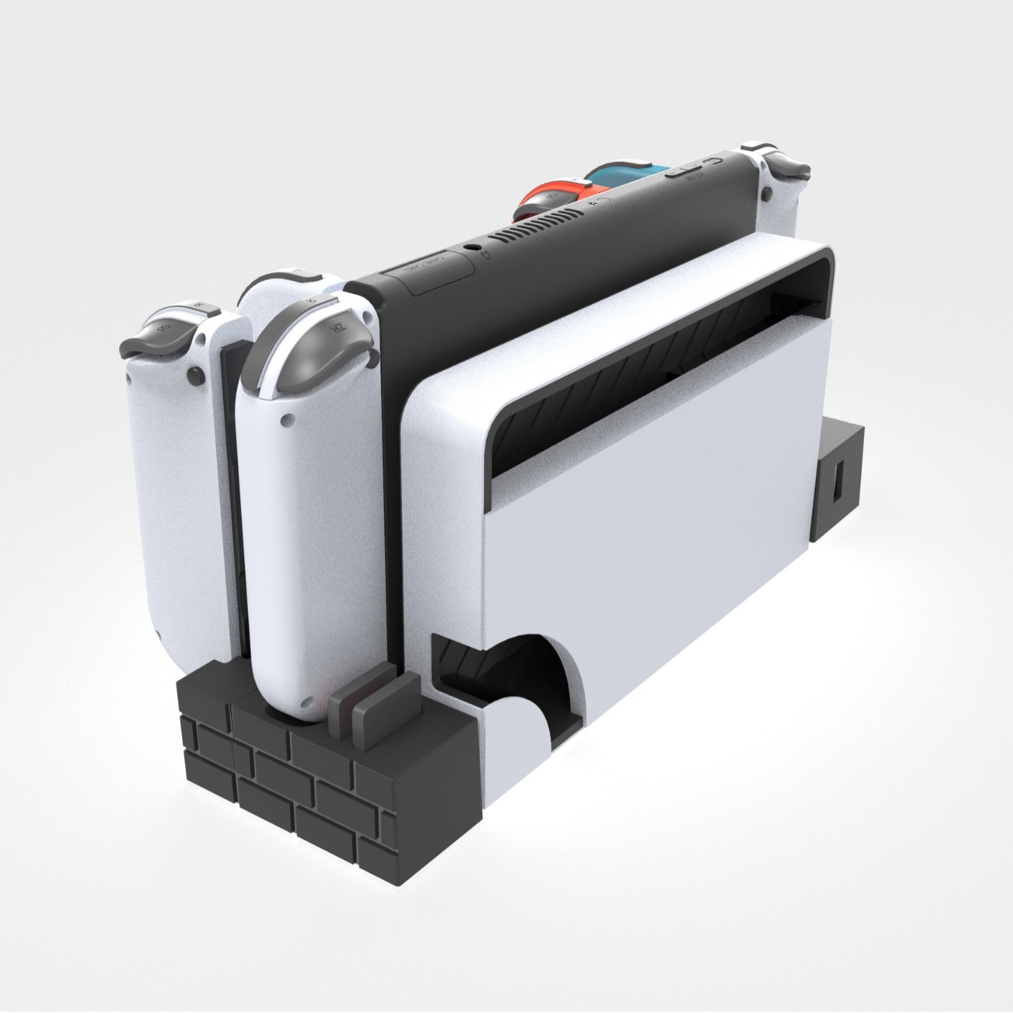 Interruptor/interruptor base OLED joycon mango soporte de carga mango asiento carga juego tarjeta caja de almacenamiento