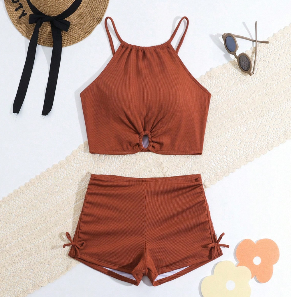 Damen Zweiteiliger Bikini Für Das Thermalbad Sportliche Bademode_voghion.com