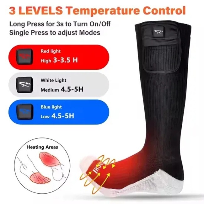 Wholesale Custom Self Heating Tourmaline Heating Socks Massage Magnetic Therapy Health Socks