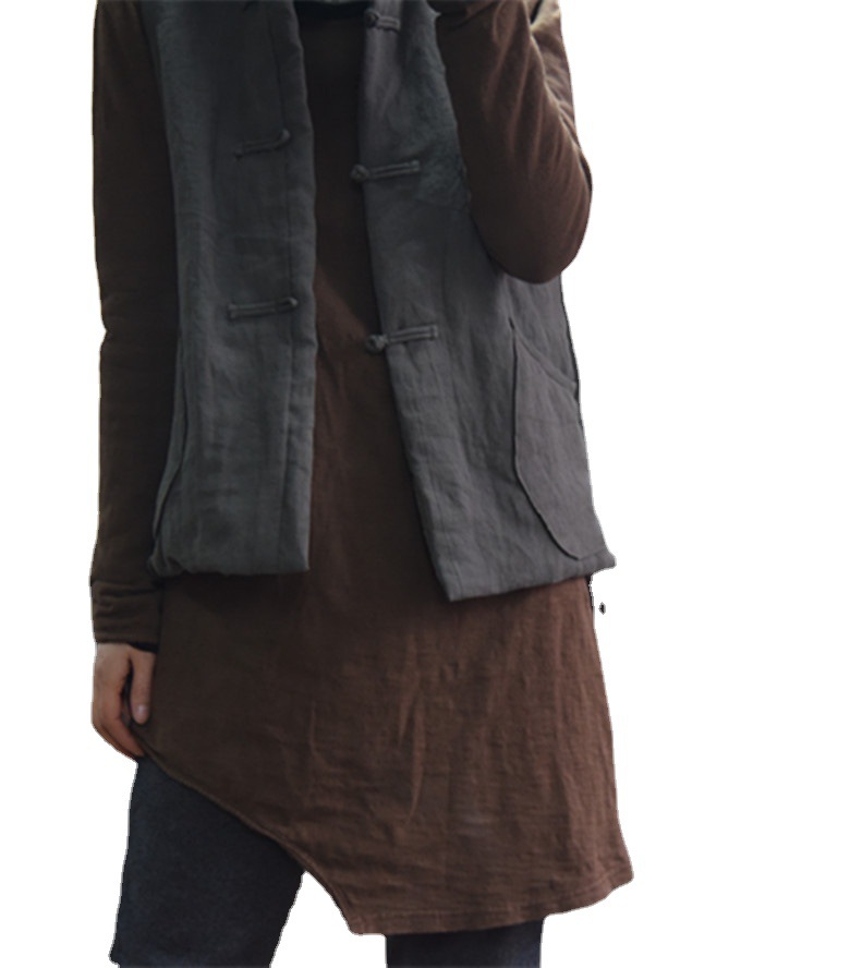 Gilet femme en Coton et lin - Ref 3434835 Image 5