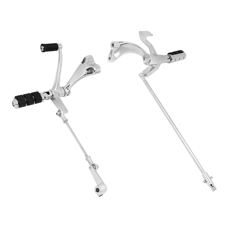 Harley Sportster Series Xl883 Xl1200 X48 Modified Front Footrest Assembly with Gear Shift for 04-25 Models
