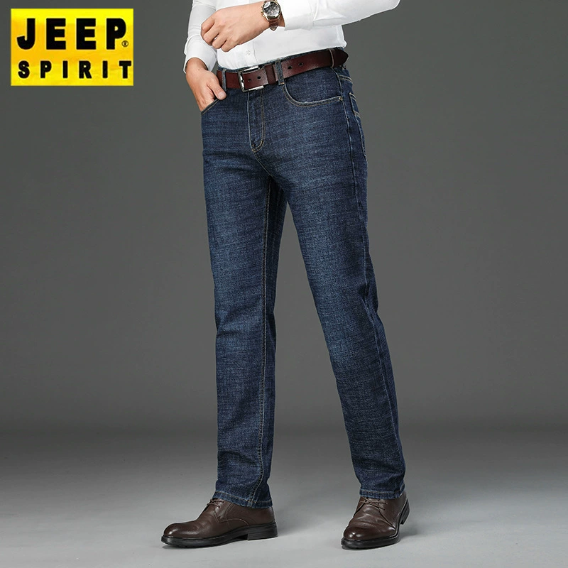 Демисезонные брюки JEEP SPIRIT, свободные прямые джинсы, универсальные штаны, свободный прямой крой