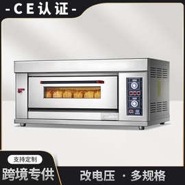 跨境燃气烤箱商用一层2/3/4盘大容量面包披萨 液化气烤箱商业用