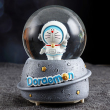 宇宙蓝胖子水晶球音乐盒叮当猫八音盒同学闺蜜男生创意礼物精品店