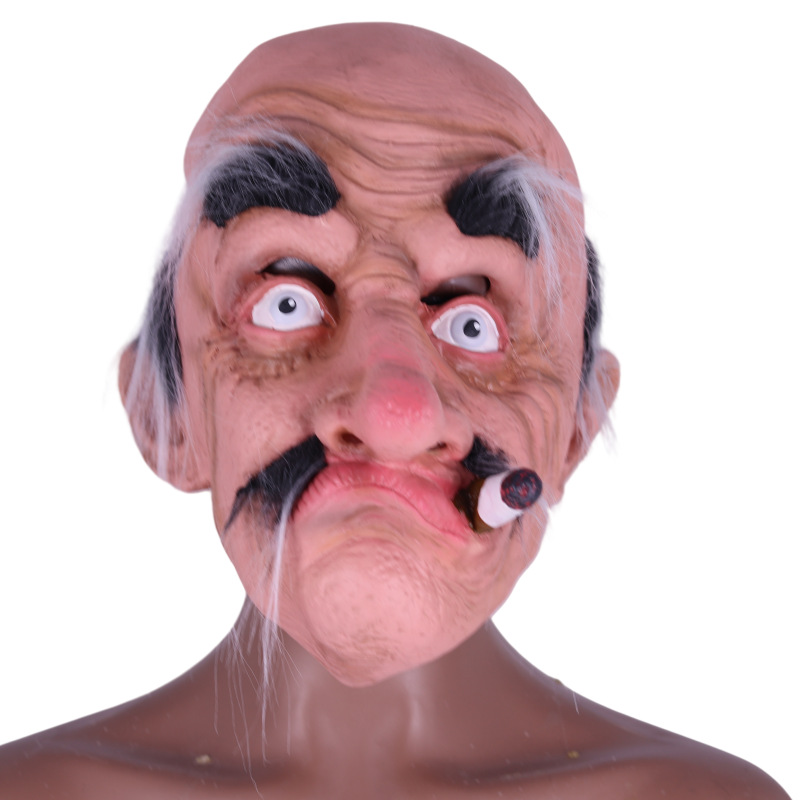 Máscaras de látex de Halloween para ancianos abuelos abuelas máscaras de terror props de fiesta de Halloween nuevo cross-border