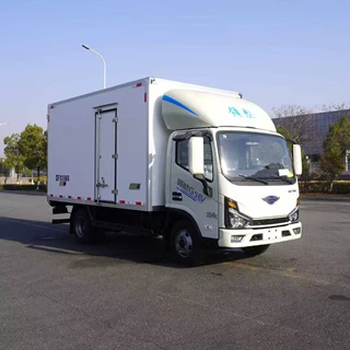 福田领航4.2米上蓝牌的瓜果菜冷链配送车，可加装-15度冷藏机组