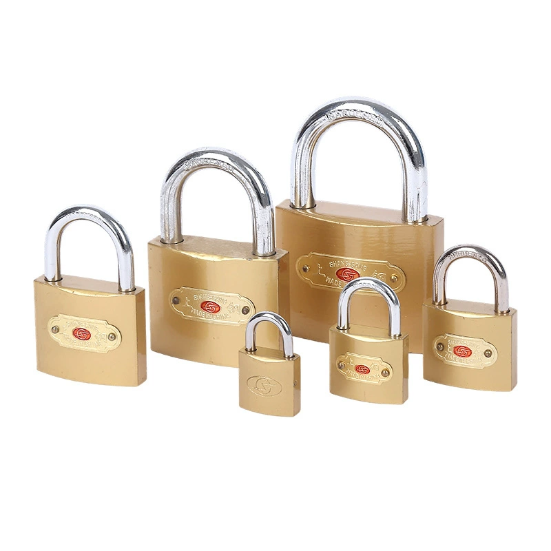 Door lock with steel imitation copper padlock imitation copper lock household open lock flush lock one boat imitation copper padlock dormitory door lock