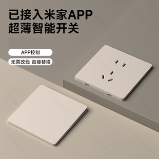 Already Connected to Mijia App Voice Dual Control Ultra-Thin Smart Switch Control Panel Bluetooth Mesh Zero Fire Version Single Fire