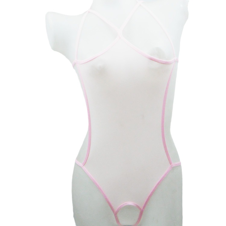 Lencería sexy de mujer sexy BiB malla transparente sexy entrepierna abierta mono en stock 8012