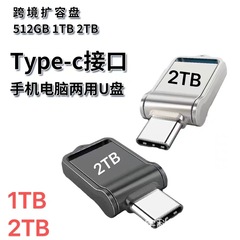 対外貿易クロスボーダー双インターフェイスType-cパソコン携帯電話usb大容量金属高速車載優盤1TB 2TB