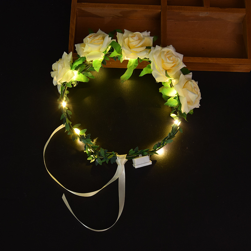 Concierto de apoyo accesorios luminosos toque de cabeza corn de ciervo corn de buey corn de cabello bandas de lámpara orejas de conejo corona al por mayor