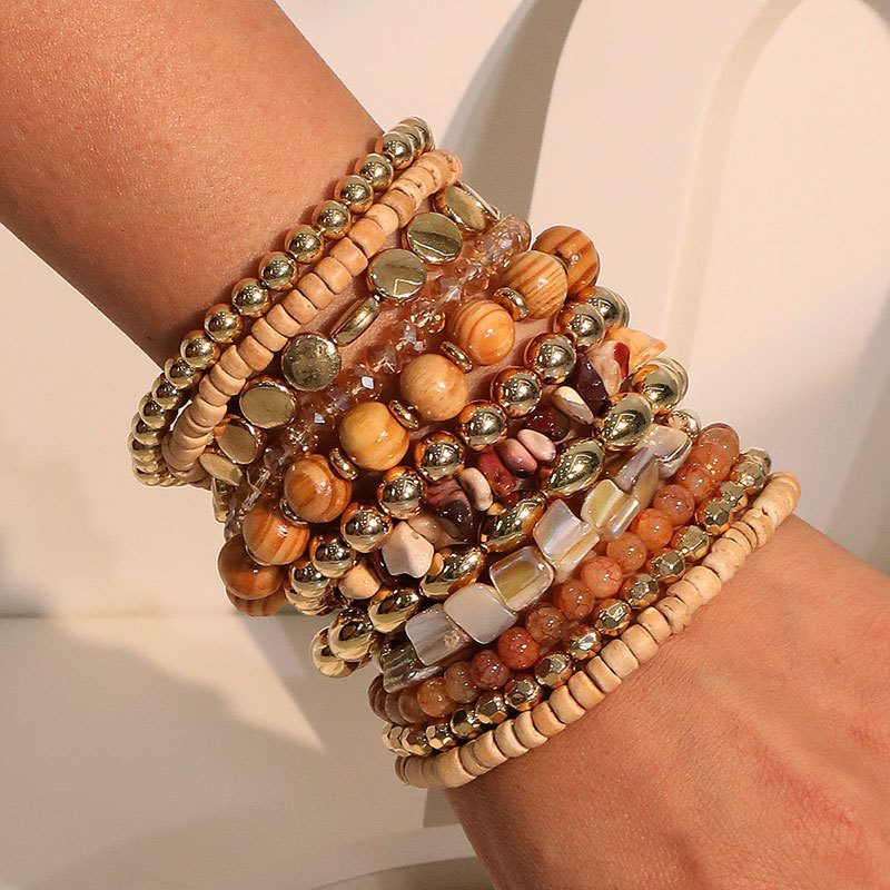 12 Bohemian style beach bracelet suit European and American fashion hand-woven ladies bracelet multi-piece set 12 Bohemian style beach bracelet suit European and American fashion hand-woven ladies bracelet multi-piece set