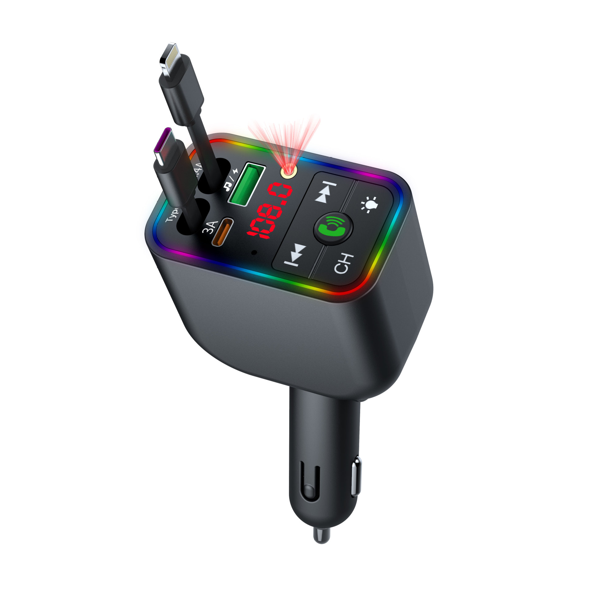 Car Mp3 Transmitter Starry Sky Ceiling Bluetooth Function Usb/Pd Fast Charging Cross-Border Supply High-Quality Car Supplies