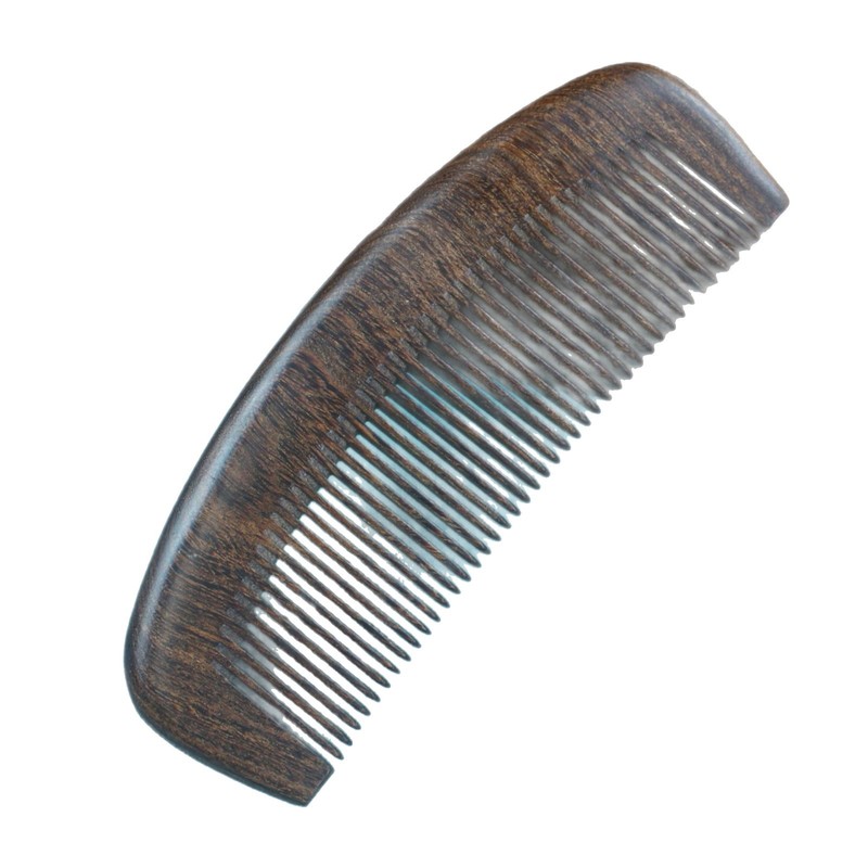 天然黒檀櫛メーカー卸売 新型金彩画入りヘアコーム 長髪用 家庭用 無垢材ギフト|undefined