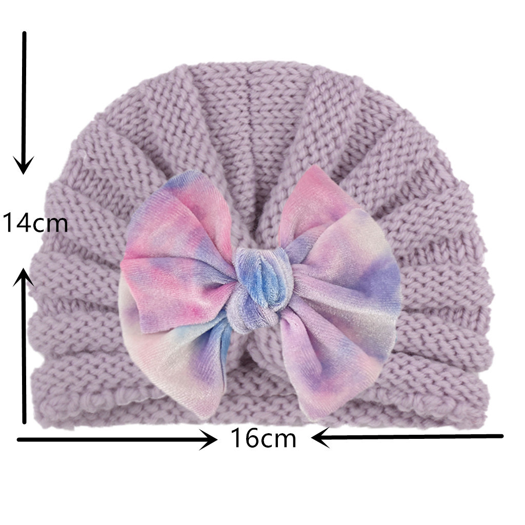 Baby Girl's Sweet Colorful Bow Knot Baby Hat display picture 1
