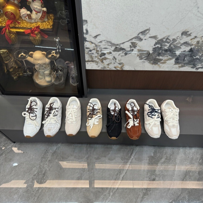 2026 color-blocked women's suede sneakers, flat casual sports shoes, supports cross-border secret code delivery, multiple sizes available