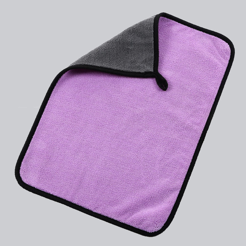 Toalla de limpieza para coche, de doble cara para limpiar cristales, sin pelusas, paño absorbente, de microfibra coral de dos colores, toalla especial para lavado de coches, se puede personalizar con logotipo.