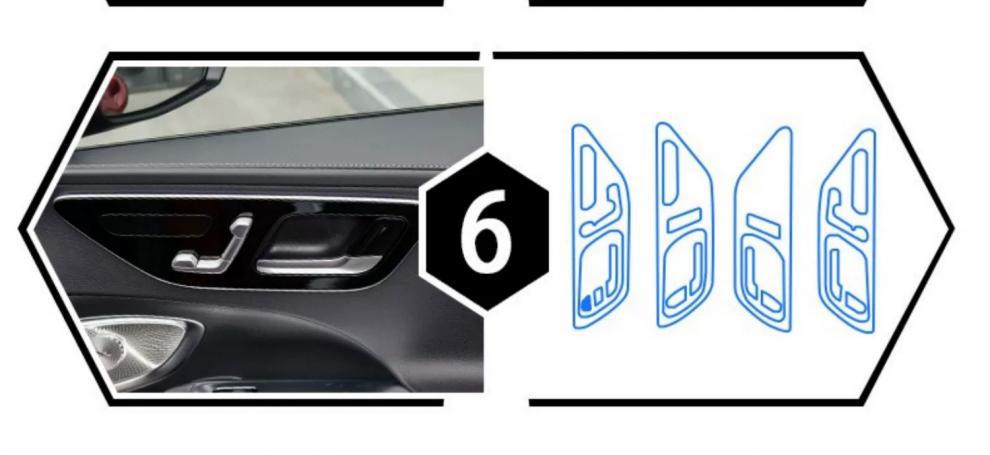 Suitable for 22-25 Mercedes-Benz C260L/C200L Interior Film, Central Control Film, Navigation Film, Screen Film, Transparent Tpu