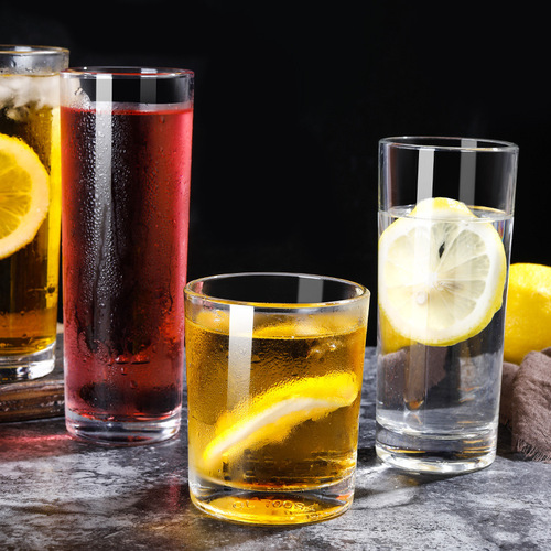 Straight juice cup, high temperature resistant household straight cup, lemon tea cup, oatmeal coffee milk glass