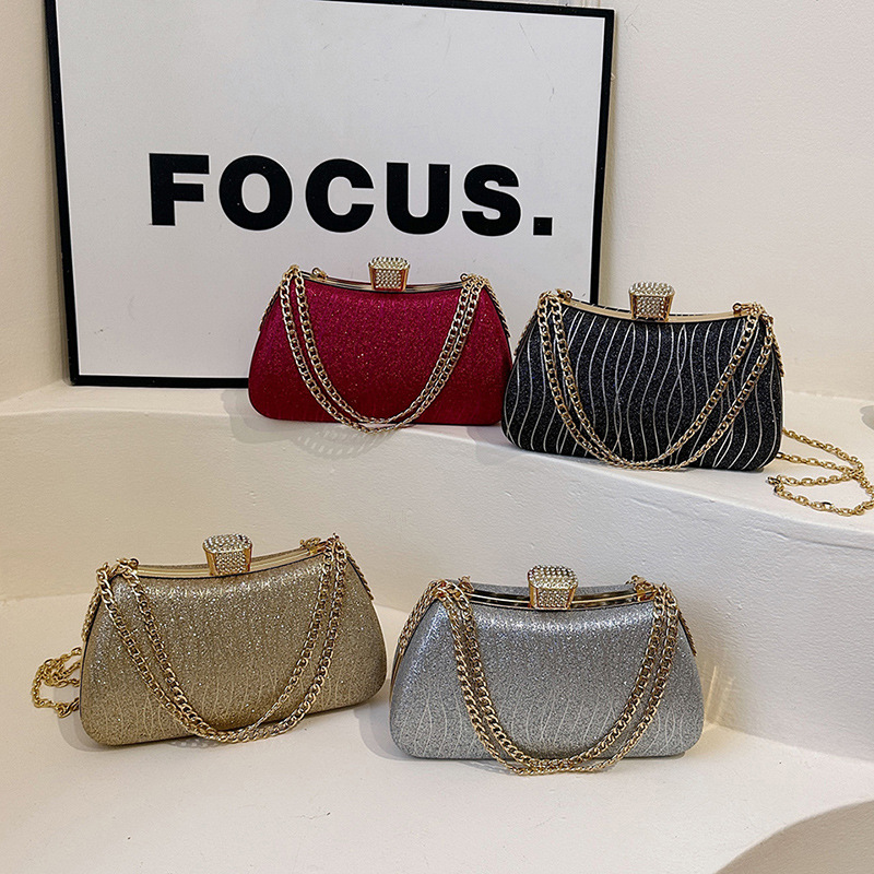 Bolsos transfronterizos bolsos de mujer 2024 nueva moda europea y americana bolsos de hombro estrella brillante bolsos de cadena roja red bolsos de caja
