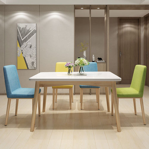 北欧实木餐桌椅组合现代简约家用餐桌小户型长方形饭桌子轻奢餐桌