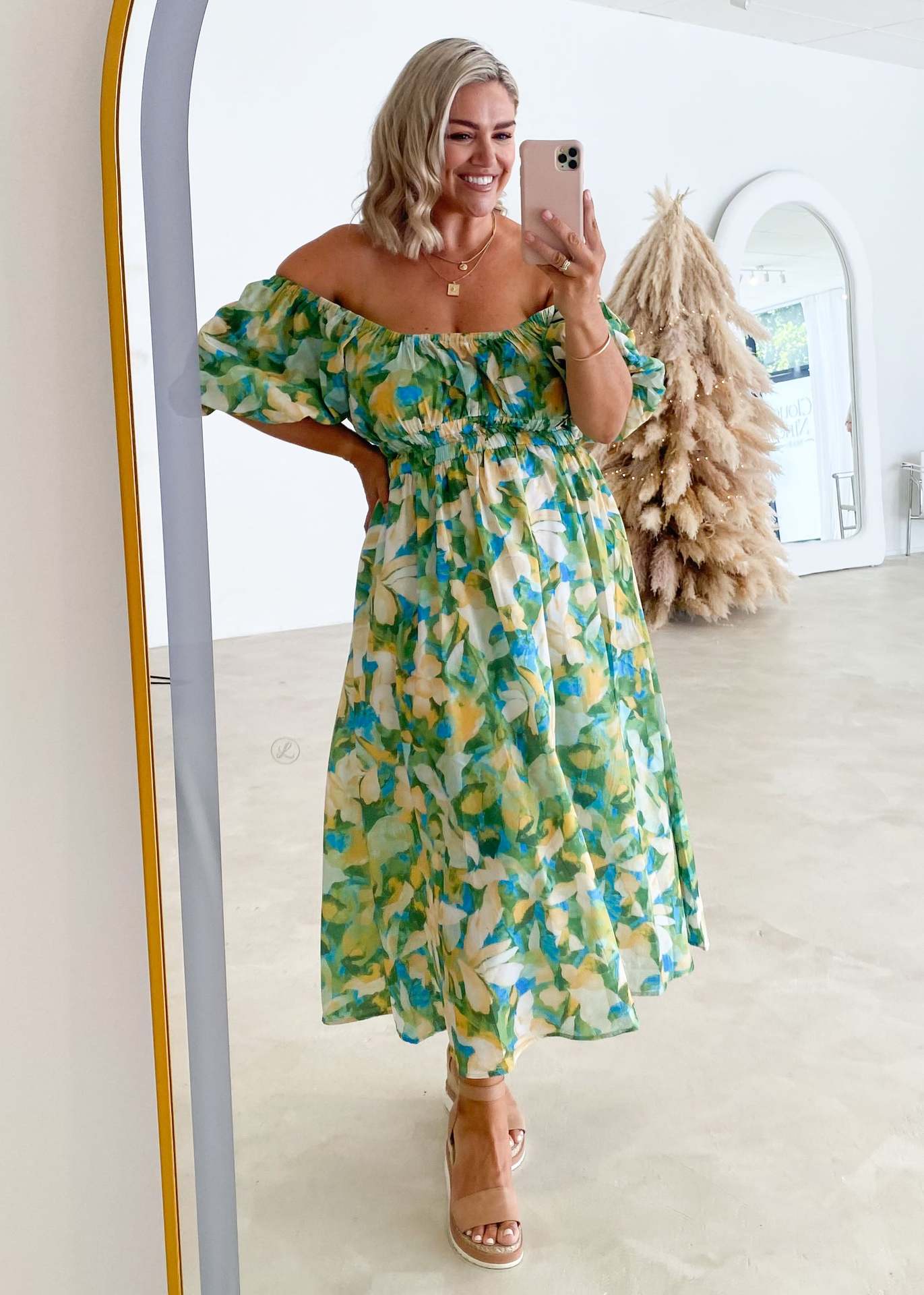 Regular Fit Fit Type Flower Pattern Summer Season Wholesale Women'S Vacation Printing Flower Holiday Daily Square Neck Short Sleeve Regular Dress