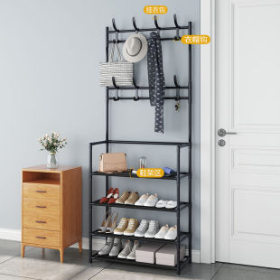 Simple Clothes Hanger Floor Household Coat Rack Dormitory Storage Shoe Rack Multi-layer Space-saving Shoe and Hat Rack Wholesale