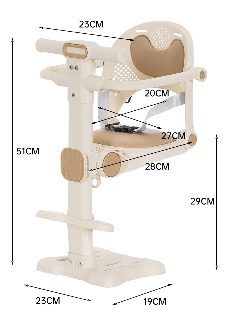Electric Vehicle Front-Mounted One-Touch Folding Baby Seat, Universal Type Electric Scooter Adjustable Child Safety Seat, Child Seat