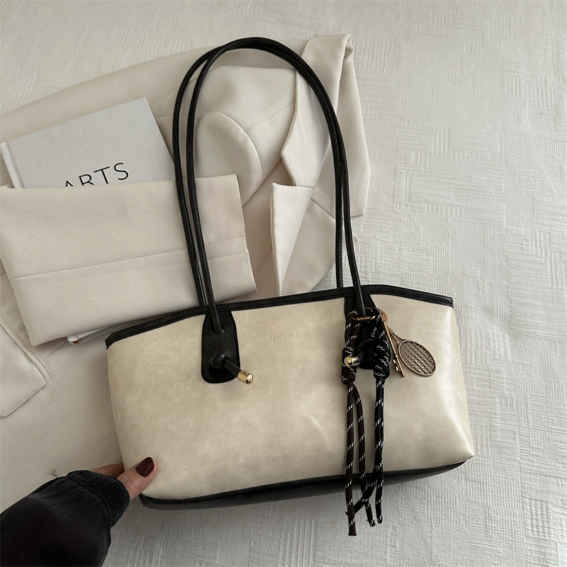 Shoulder Bag, Retro Capacious Demi-Season One-Shoulder Design, Pendant Variants