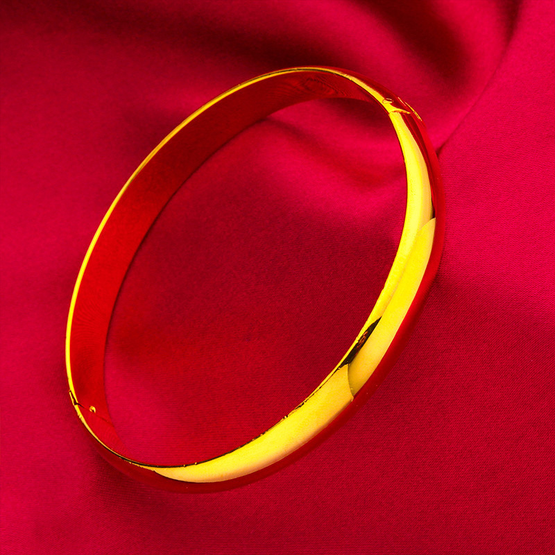 Vietnamese Sand Gold Women's Fashion Bracelet Glossy 8mm mm and 10mm Women's Buckle Glossy Bracelet
