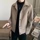New Arrival Spring and Autumn Jacket Men's Lar Workwear Casual Woolen Jacket Loose Top Trendy Men's khaki Trendy
