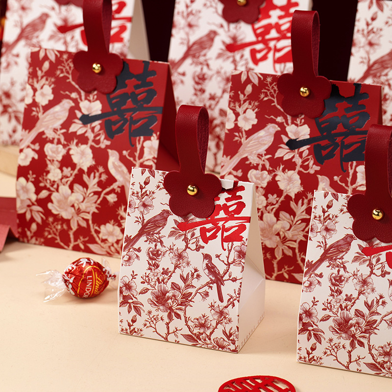 2026 New Style Wedding Candy Box, Gift Box for Engagement and Wedding Return Gifts, Candy Bag with a High-End Feel, Niche Empty Box